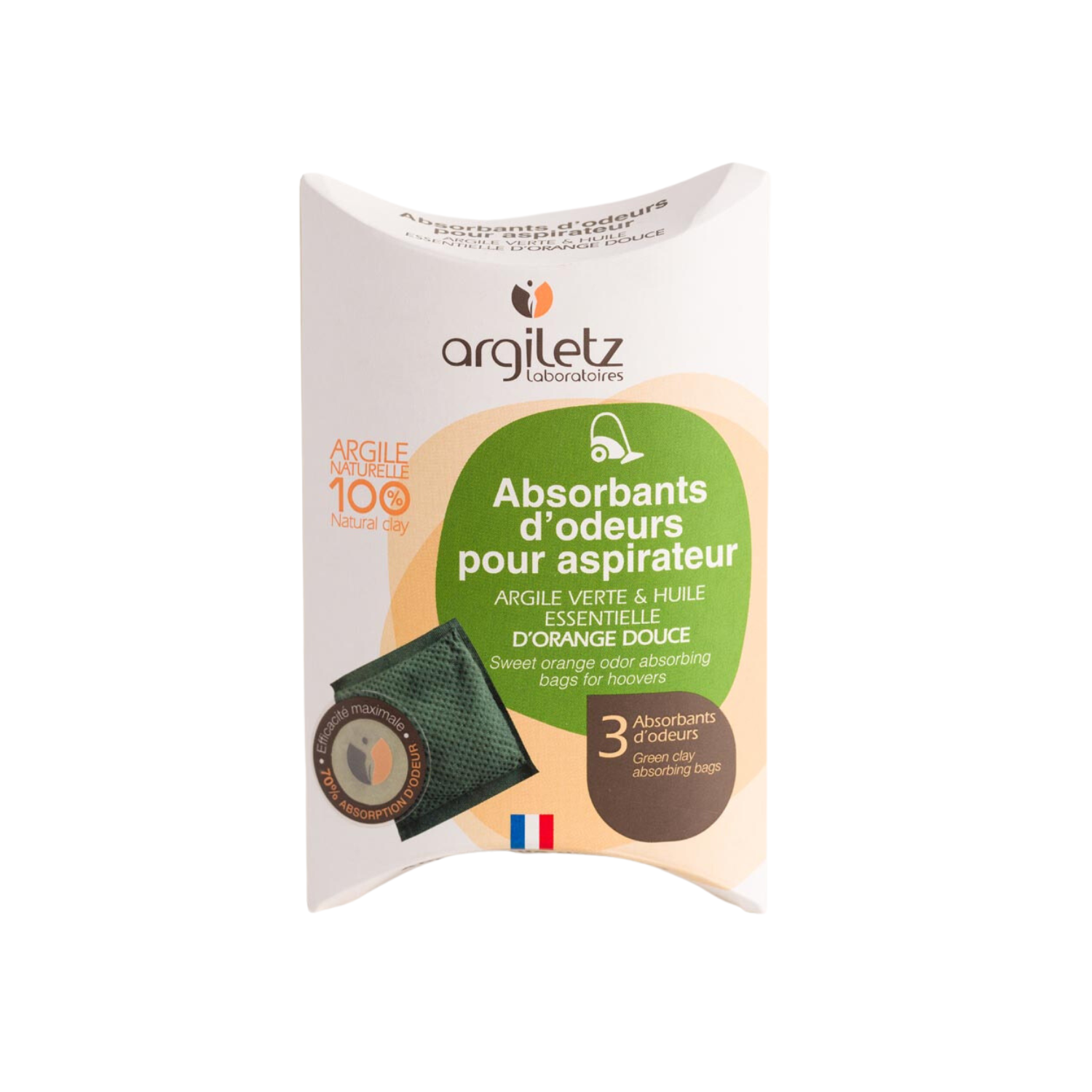Sachets absorbants d’odeurs – argile verte + orange douce
