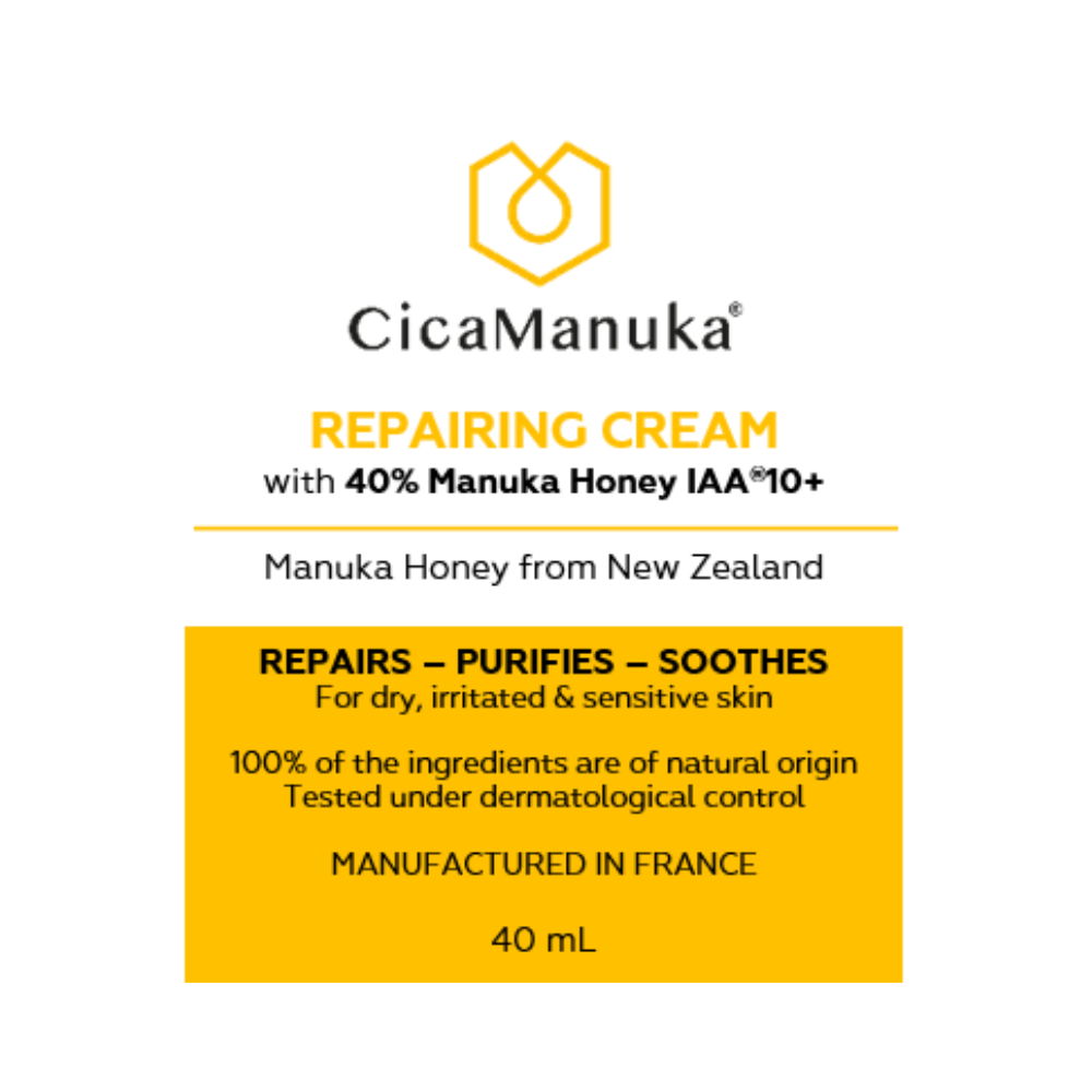 Crème réparatrice CicaManuka – au miel de Manuka IAA10+
